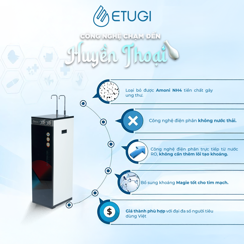 Máy Lọc Nước Ion Kiềm 3 chế độ nước nóng – nguội – lạnh ETG102NL-SX - ảnh 6