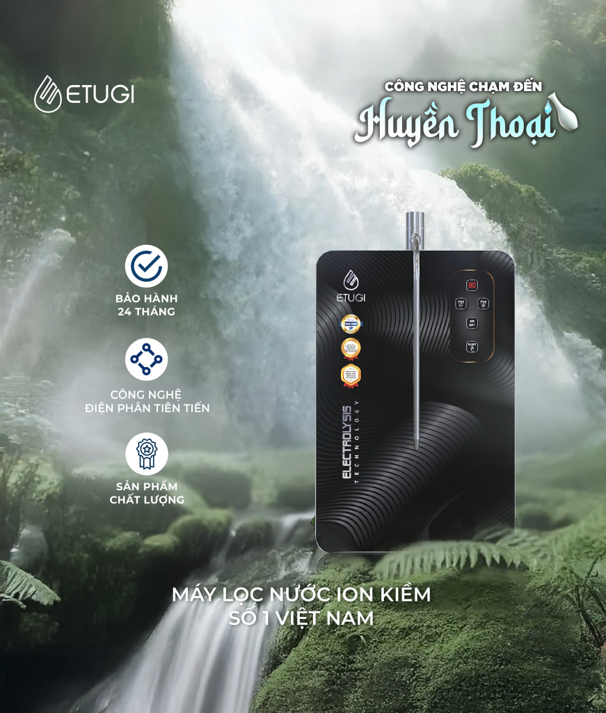 Máy Lọc Nước Ion Kiềm Treo Tường ETUGI ETG102TT-SX