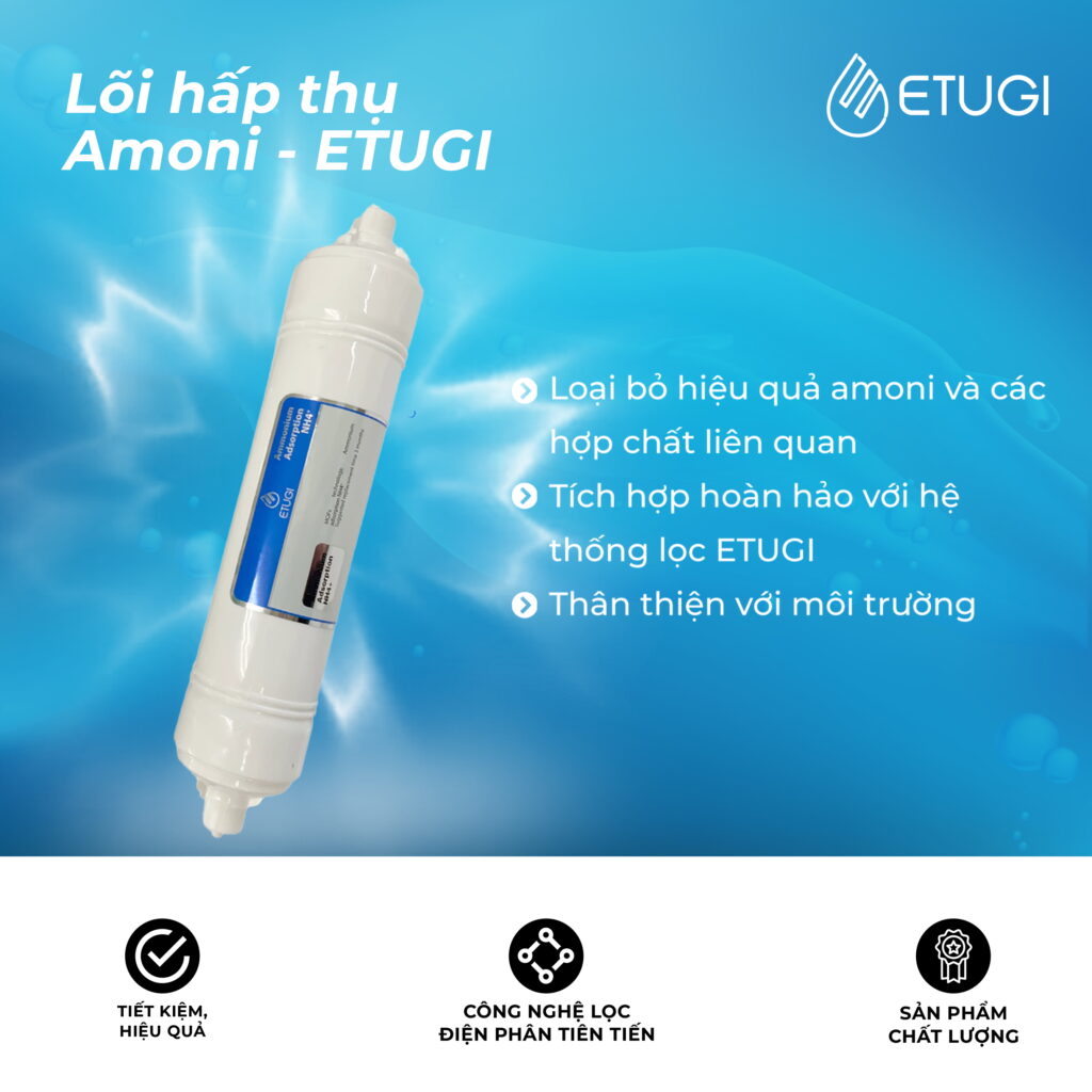Màng Lọc Amoni Chính Hãng – Lõi Lọc ETUGI Số 5 cho máy lọc Ion Kiềm - ảnh 2