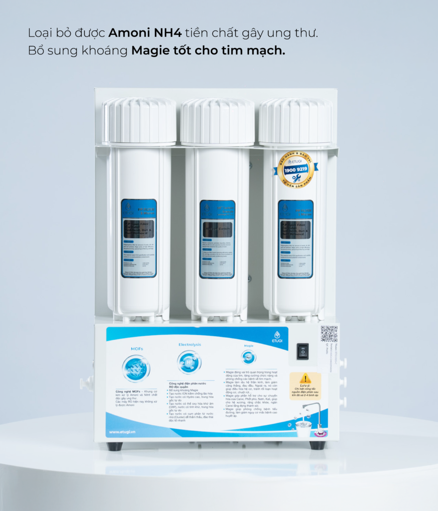 Máy Lọc Nước Ion Kiềm Để Gầm ETUGI ETG102G-C - ảnh 3